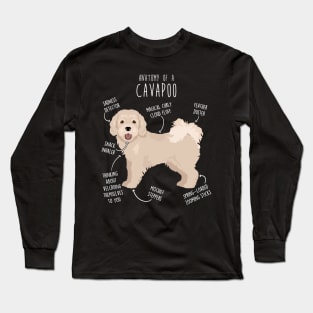 Cavapoo Dog Anatomy Long Sleeve T-Shirt